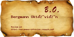 Bergmann Oktávián névjegykártya